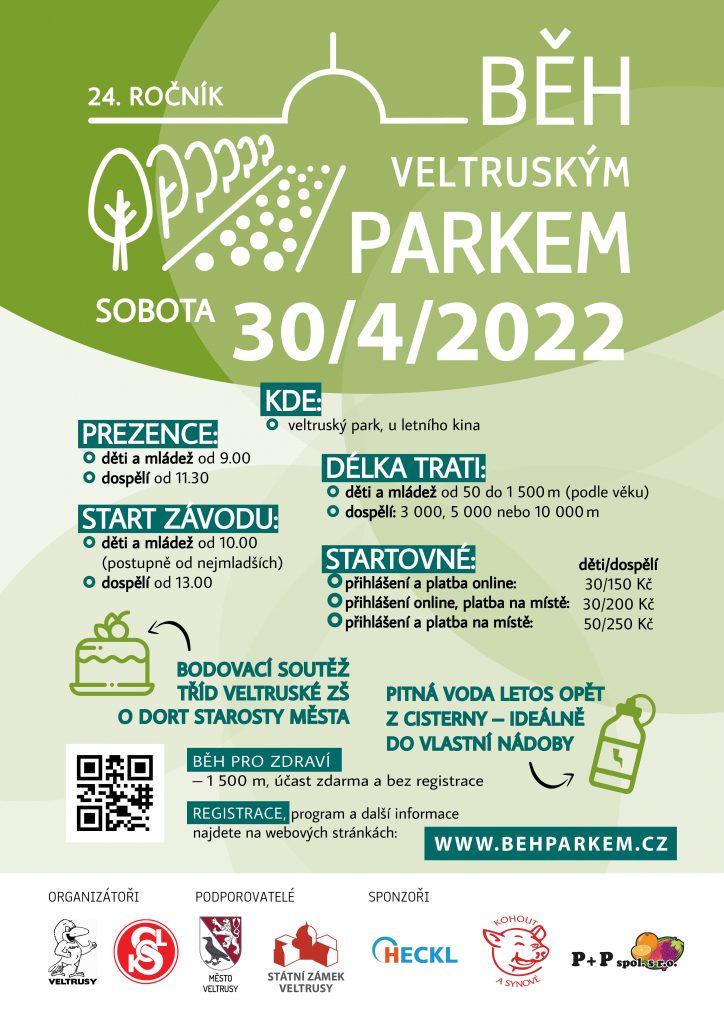 Plakát Běhu veltruským parkem 2022
